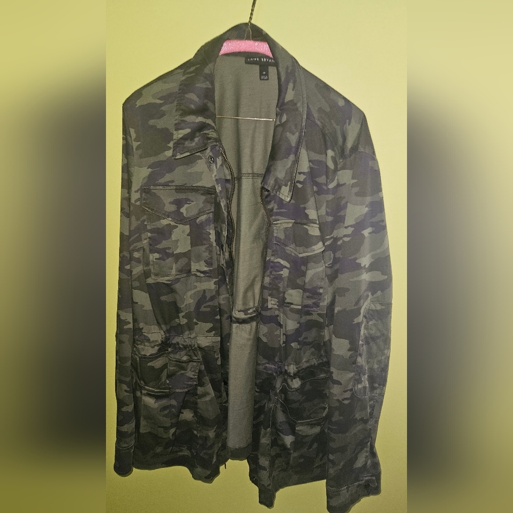 Lane Bryant Green Camouflage Jacket Size 20